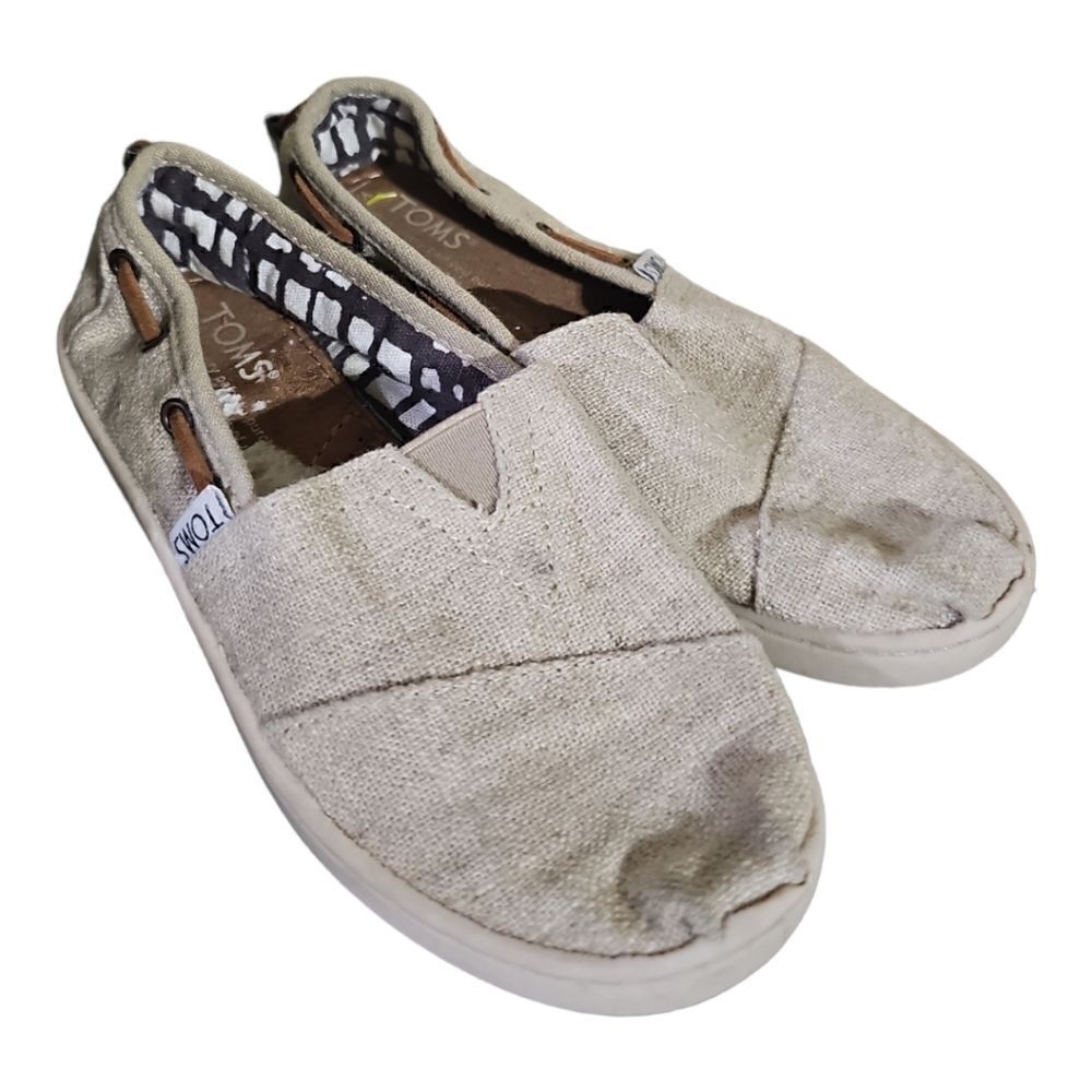TOMS Kids Bimini Natural Burlap Classic - Size 12Y‎
